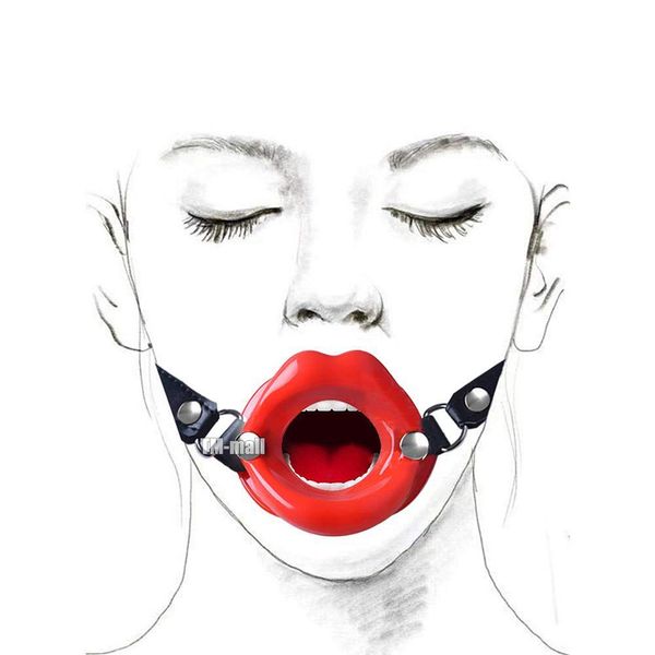 Open mouth exercise belt with fun adjustable silicone lips