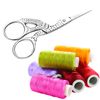 Wishbeauty Multi-Colour Rainbow Embroidery Scissors - 3.5"/9cm - Sharp Point (Silver)