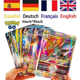 100Pcs Pokemon Cards Spanish Letters Cards Vmax Vstar GX Arceus Pikachu  Charizard Super Shiny Rare Card Boy Birthday Gift Toys