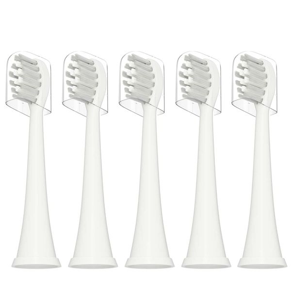 Replacement Toothbrush Heads Compatible with TAO Clean Electric Toothbrush Replacement Heads, 5 Pack (White)