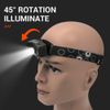 Smart Sensor LED Headlamp Rechargeable Head Torch Headlight Bar Head Band Light