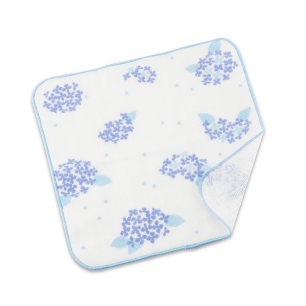 Japanese Cotton Towel Senshu (Osaka) Towel/Washcloth, Face Towel, Japanese Handkerchief/Made in Japan, 100% Cotton, Quick Drying, Absorbent, Ultra Soft, Thin (Washcloth, Hydrangea)