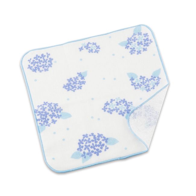 Japanese Cotton Towel Senshu (Osaka) Towel/Washcloth, Face Towel, Japanese Handkerchief/Made in Japan, 100% Cotton, Quick Drying, Absorbent, Ultra Soft, Thin (Washcloth, Hydrangea)