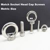 Floyutin 10 Packs M5 Stainless Lifting Eye Nuts Thread Ring Shoulder EyeNuts