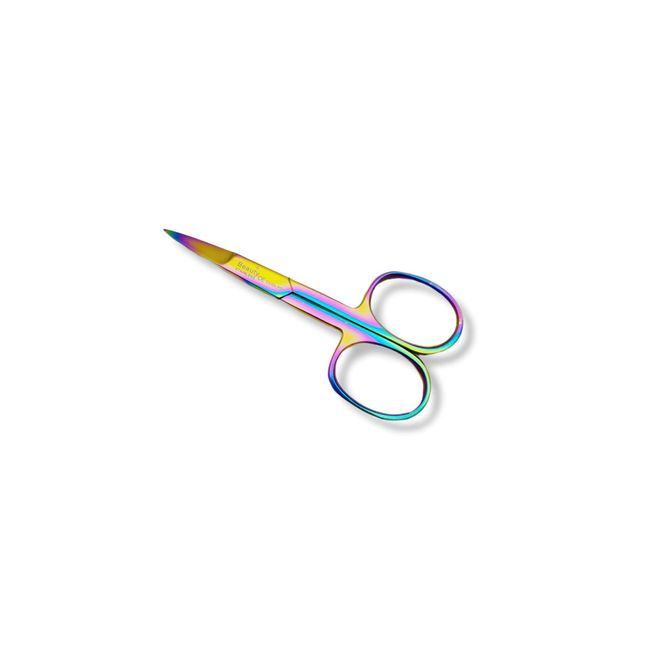 Rainbow Multi Colour Nail Scissors 9cm Straight - Multi Purpose