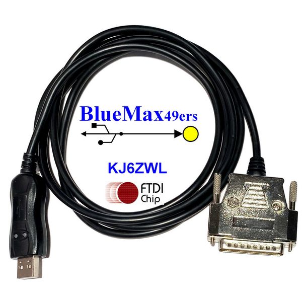 CNC DNC FTDI USB to DB-25 Male Null Modem Cable Software Flow Control CNC-SW-25M