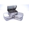 MD FlashLights Etc Ltd 5 x Silver Micro/Mini Hinged Mint/Storage Tins