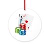 CafePress Black Jack 4" Round MDF Wood Ornament