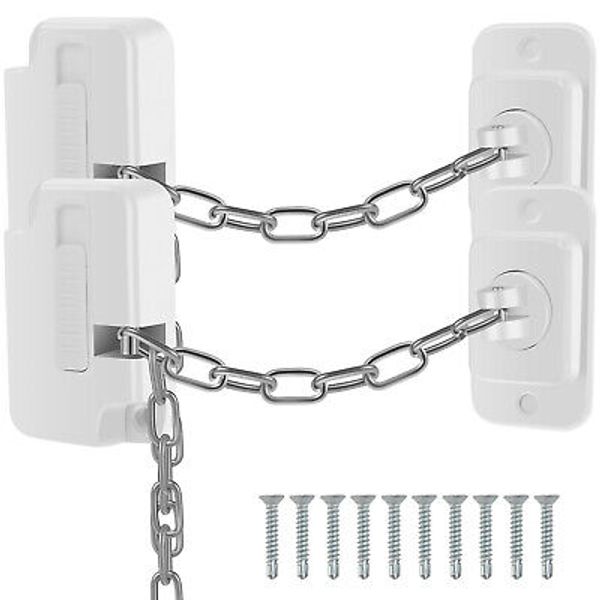 2Pcs Window Locks Self Adhesive/Drilling Window Restrictor Lock Adjustable↶