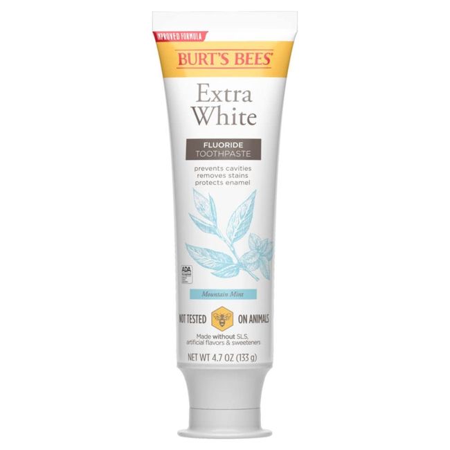 Burt’s Bees Toothpaste with Fluoride, Extra White, Zen Peppermint, 4.7 oz (14)