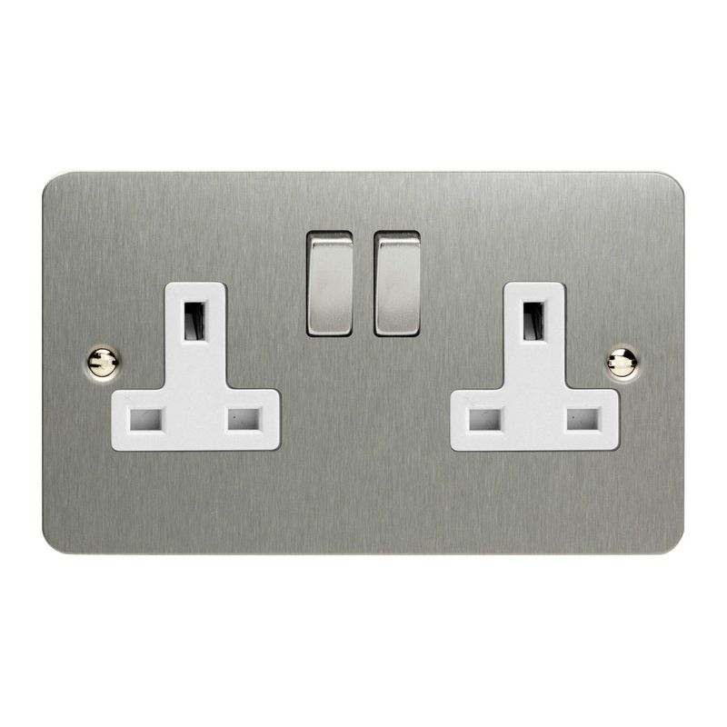 XFS5DW - Varilight - Ultra Flat Plate - Brushed Chrome Metal & White ...