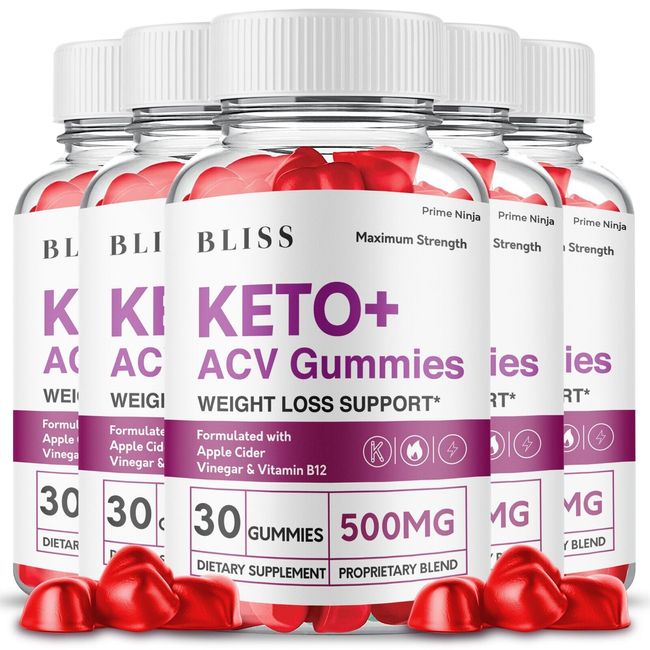 Bliss Keto ACV gummies, Bliss Keto Gummies  with ACV Max Strength (5 Pack)