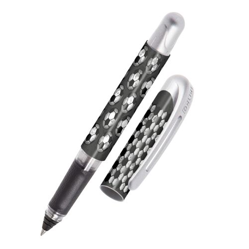 ONLINE ergonomic rollerball pen Goal for school & college soft grip part for left- and right-handed for standard ink cartridges, refillable pens for beginners, pupils, students