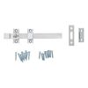 Tell Manufacturing DT100017 Solid Brass with Satin Chrome Finish, 8" Surface Bolt