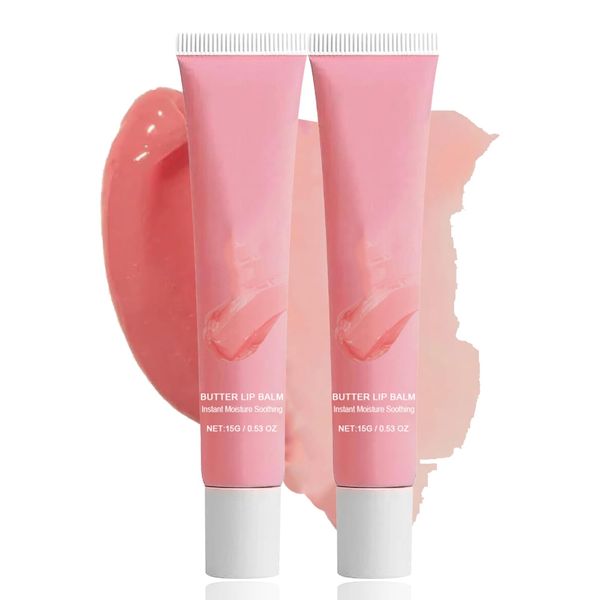 2pcs Lip Care - Lip Balm Set - Lip Repair Lip Oil - Nourishing Lip Moisturizer - Teen Girl Gifts Makeup Base Lip Butter - Cute & Sweet Lip Gel - Moisturizing Lip Stick Set