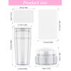 EBANKU Nail Art Stamper, 2PCS Clear Blue Silicone Stamping Jelly with 2PCS Scraper, French Smile Line Tools for Beauty Nail Art DIY (2 Shape) (Transparent)