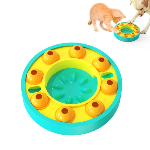 Potaroma Dog Treat Puzzle Toy, IQ Training Dog Food Puzzle Feeder Toys, Dog Entertainment Toy (Blue) for All Breeds