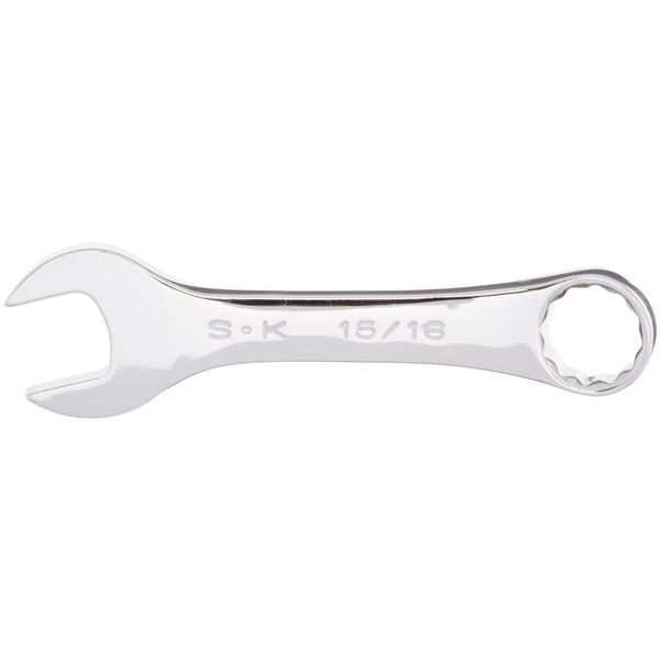 SK Tools USA 15/16", Short Pattern, 12 Point, SuperKrome Combination Wrench , 88030