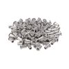 Unxuey 100PCS M4 Rivet Nuts Aluminium Alloy Knurled Flat Head Rivnuts Threaded Insert Rivet Nut