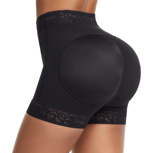 Lover-Beauty Butt Lifter Shapewear Hip Enhancer Shapewear Shorts Butt Lifter Panties A- Black