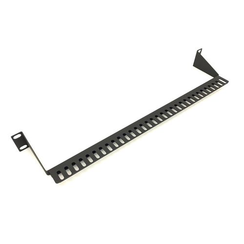 Metamas Lab - 2 Pack 1U Horizontal 19-Inch Rack Mount Cable Management Support Bar Bracket Cross Bar Panel Black 1U Cable Manager-Wide Type-Made in Taiwan