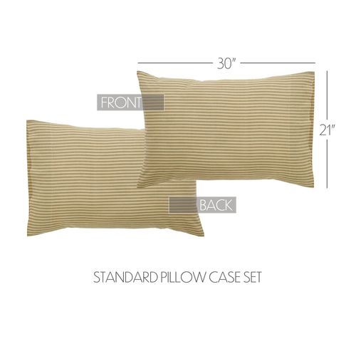 VHC Brands Prairie Winds Bedding Accessory, Set of 2- STANDARD (21x30), Green