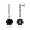 Philip Jones Sterling Silver Black Onyx Gemstone Drop Earrings