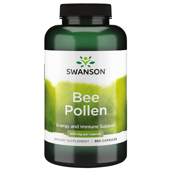Swanson Premium Brand Bee Pollen 400 Milligrams 300 Capsules (1 Pack)