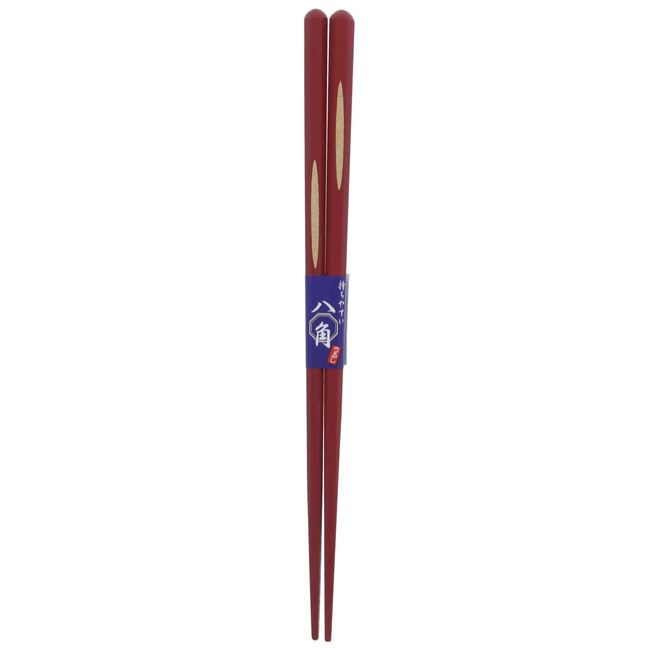 Chopsticks Octagonal Pure Gold Water Surface Wooden (Natural Wood) Lacquer Tip 8.1 inches (20.5 cm)