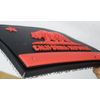 California Republic   Rubber Tactical VELCR0 Patch   SWAT BLACK OPS RED
