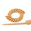 Artisans World Beige Wooden Shawl Pin