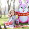 5’FT Easter Inflatables Outdoor Decorations Easter Bunny LED Blow Up Yard Decor