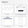 12' x 12' Backyard Party Cabana Gazebo w/ 3-Level Adjustable Height, Gray