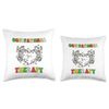 Occupational Therapy Skeleton Hand Christmas Light Heartbeat Throw Pillow
