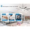 Smart 72'' Large Ceiling Fan APP/Voice/Remote Control LED Light DC Google/Alexa