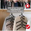 Multi-Layer Clothes Hanger Heavy-Duty Stainless-Steel 5in1 Space Saving 2 Hooks