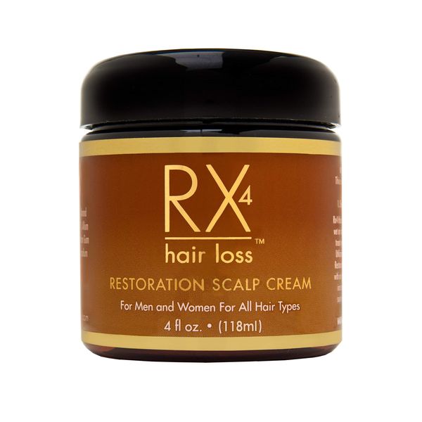 RX 4 Hair Loss Scalp Cream for Thinning Hair, DHT Blocker, Naturally Organic with Biotin, Aids in Hair Regrowth, Doctor Recommended Growth Treatment System. Each item sold separate.