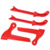 Woodworking Safety Push Sticks Set, Protective Hand Tool for Table Saw Carpentry, Red, 4pcs