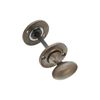 Infinity Decor Slimline Security Thumb Turn and Release Lock Pack with Emergency Release – Solid Brass Privacy Latch for Bathroom Doors     (Aged Bronze)