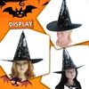 Hooin Halloween Reversible Sequin Witch Hat. Reversible Sequin Costume Party Hat. (Black & Silver)