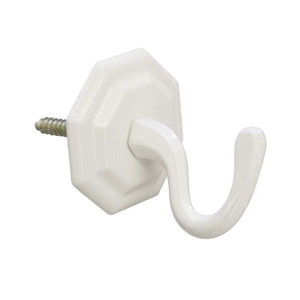 Gardinia Decorative Hooks 4 cm Classic White, Steel