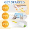60 Pack Dusters Refills Compatible with Swiffer Duster Handle Models, 180° One Sided Duster Refills for Short and Extendable Handles, with 1 Pack Handle