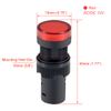 sourcing map 3Pcs Red Indicator Light AC/DC 12V, 16mm Panel Mount, for Electrical Control Panel, HVAC, DIY Projects