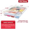 Large 20 Compartment Pill Case with Airtight Seal and Medication Map