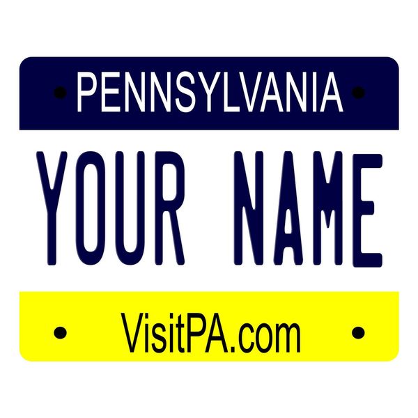 Bleu Reign Refrigerator Fridge Magnet Personalized Custom Name Pennsylvania License Plate State