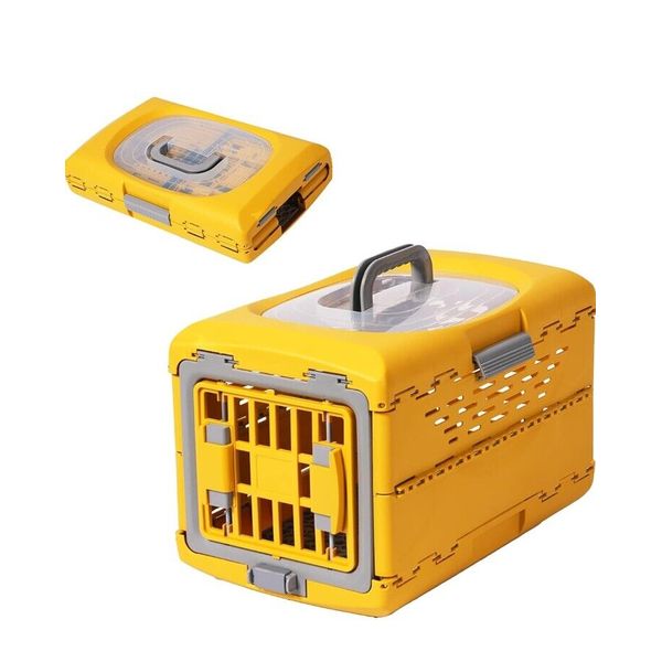 Large Cat Carrier Hard, Plastic Portable Dog Crate 18"
