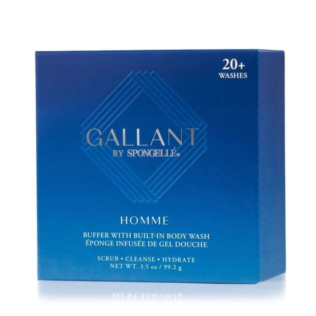 SPONGELLÉ Men's Homme Collection Body Wash Infused Buffer, Gallant - Blue