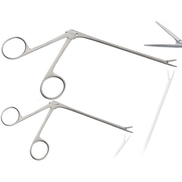 AAProTools 2 Hartman Alligator Ear Forceps Serrated 3.5'' 5.5'' Ent Instruments