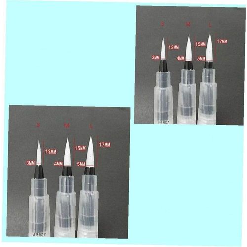 3Pcs Wite Water Coloring Brush Pens,Useful and Practical Aqua Pen Brush for Watercolor Painting, Water Soluble Pencil, Markers, Artist Professional Paintbrush SetsSolid Colors,Paintbrush Sets