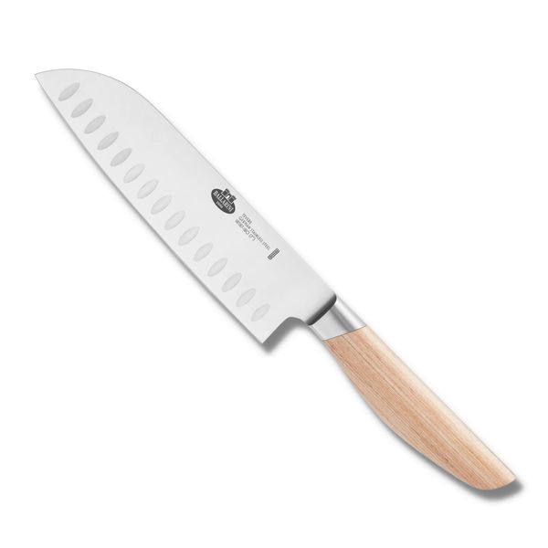 Ballarini Tevere 18587-181 Teber Santoku Knife, 7.1 inches (18 cm), All Steel, Stainless Steel